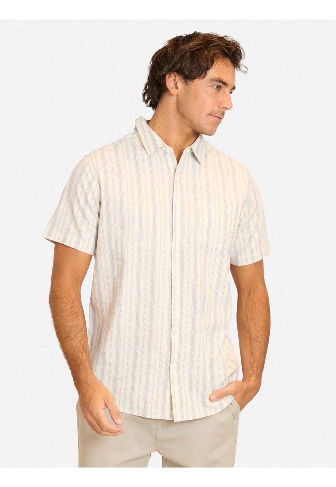 Camisa MC Lohai Beige Hombre Maui And Sons-0