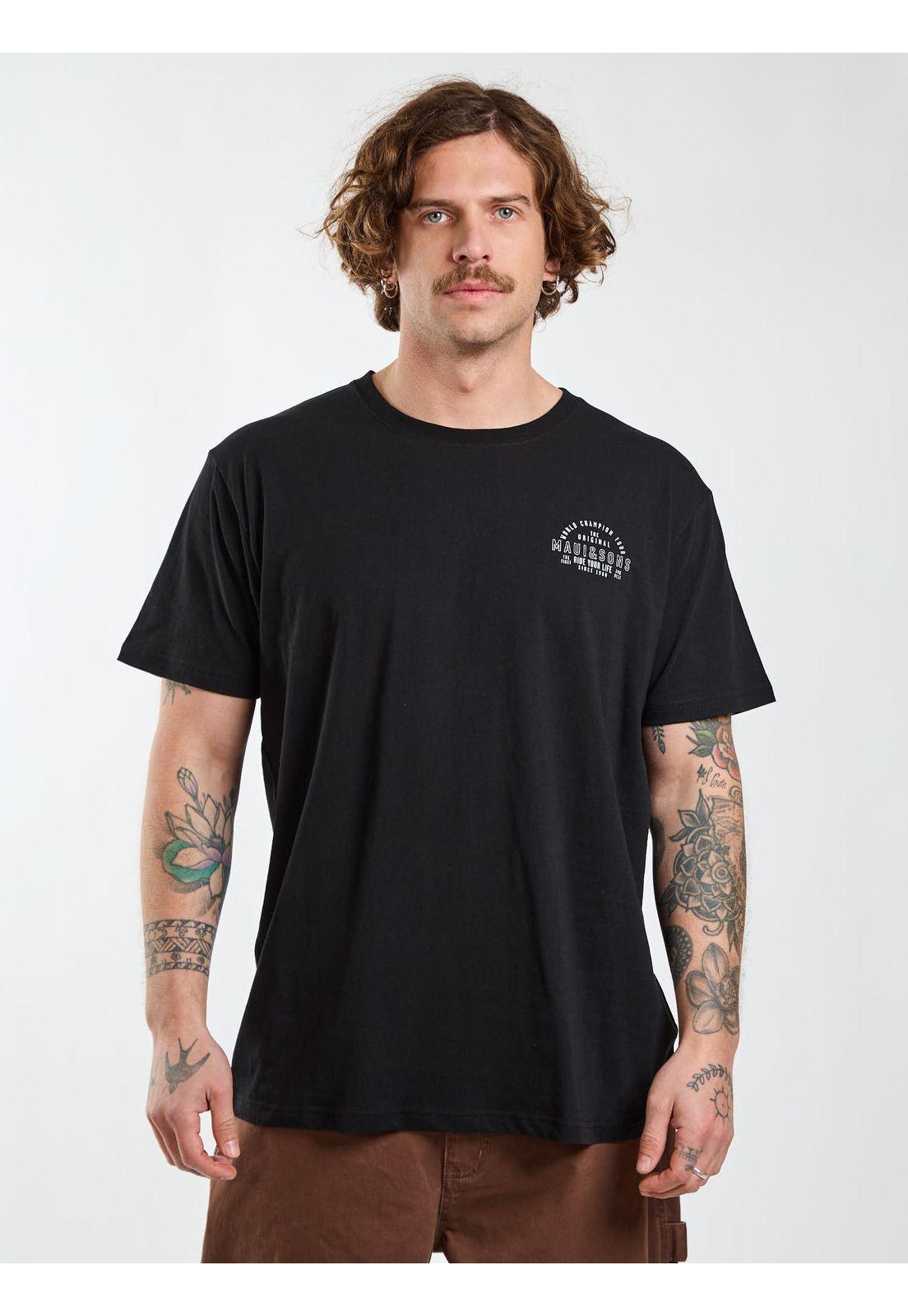 Polera MC Ride Negro Hombre Maui and Sons-0