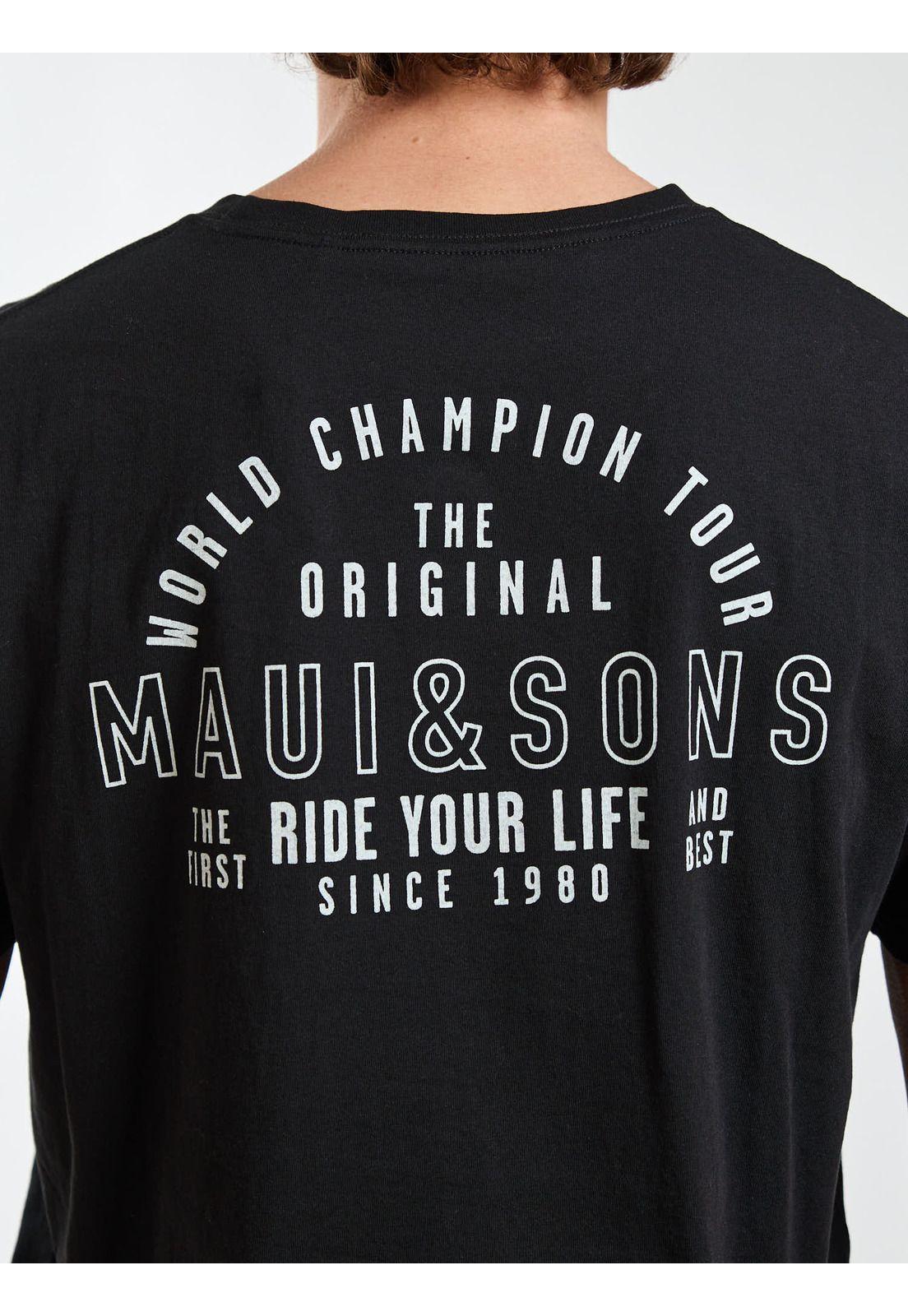 Polera MC Ride Negro Hombre Maui and Sons-3