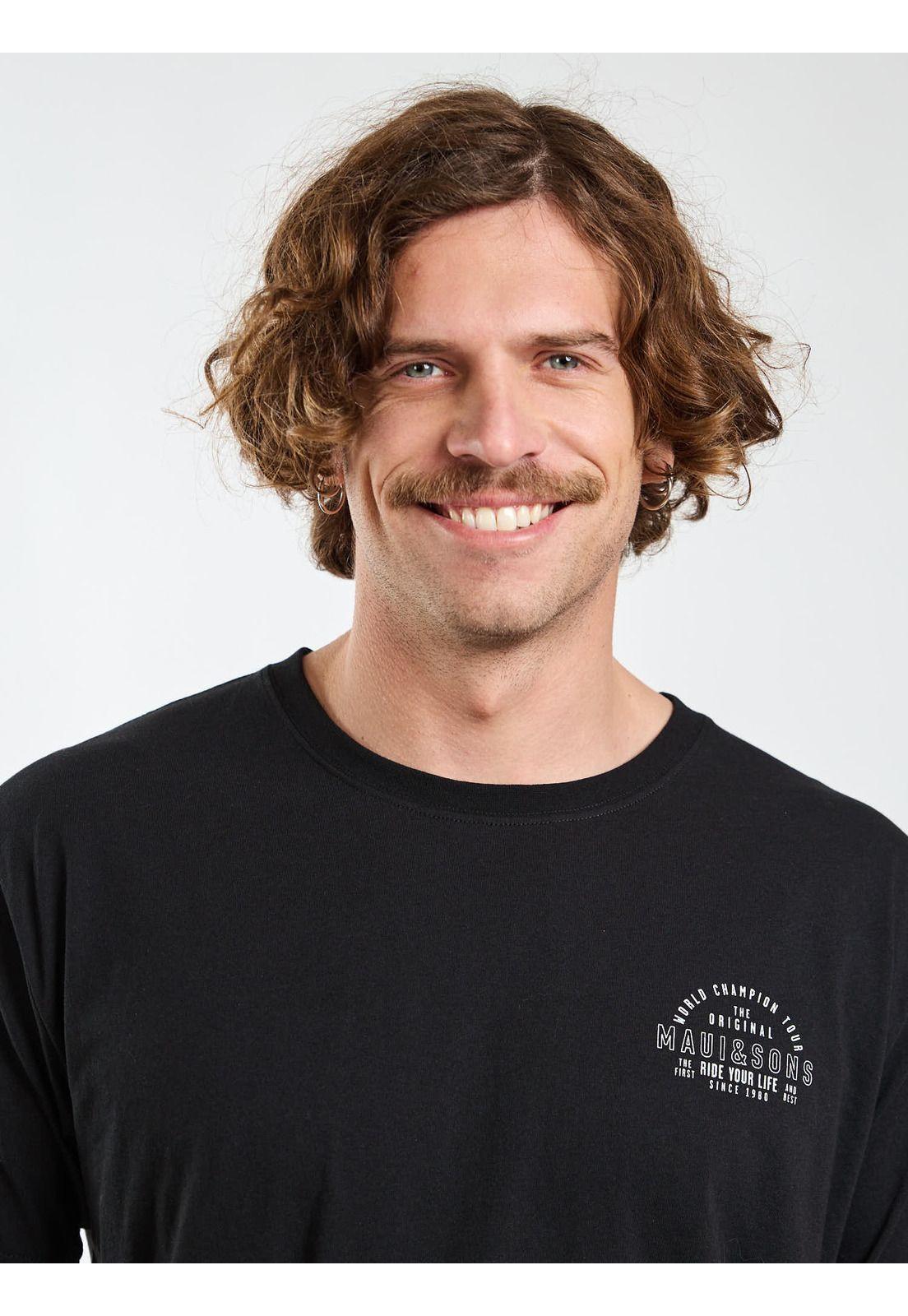 Polera MC Ride Negro Hombre Maui and Sons-4