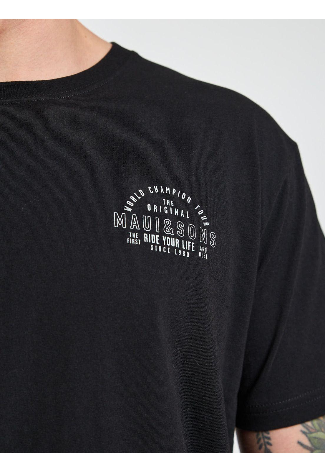 Polera MC Ride Negro Hombre Maui and Sons-5