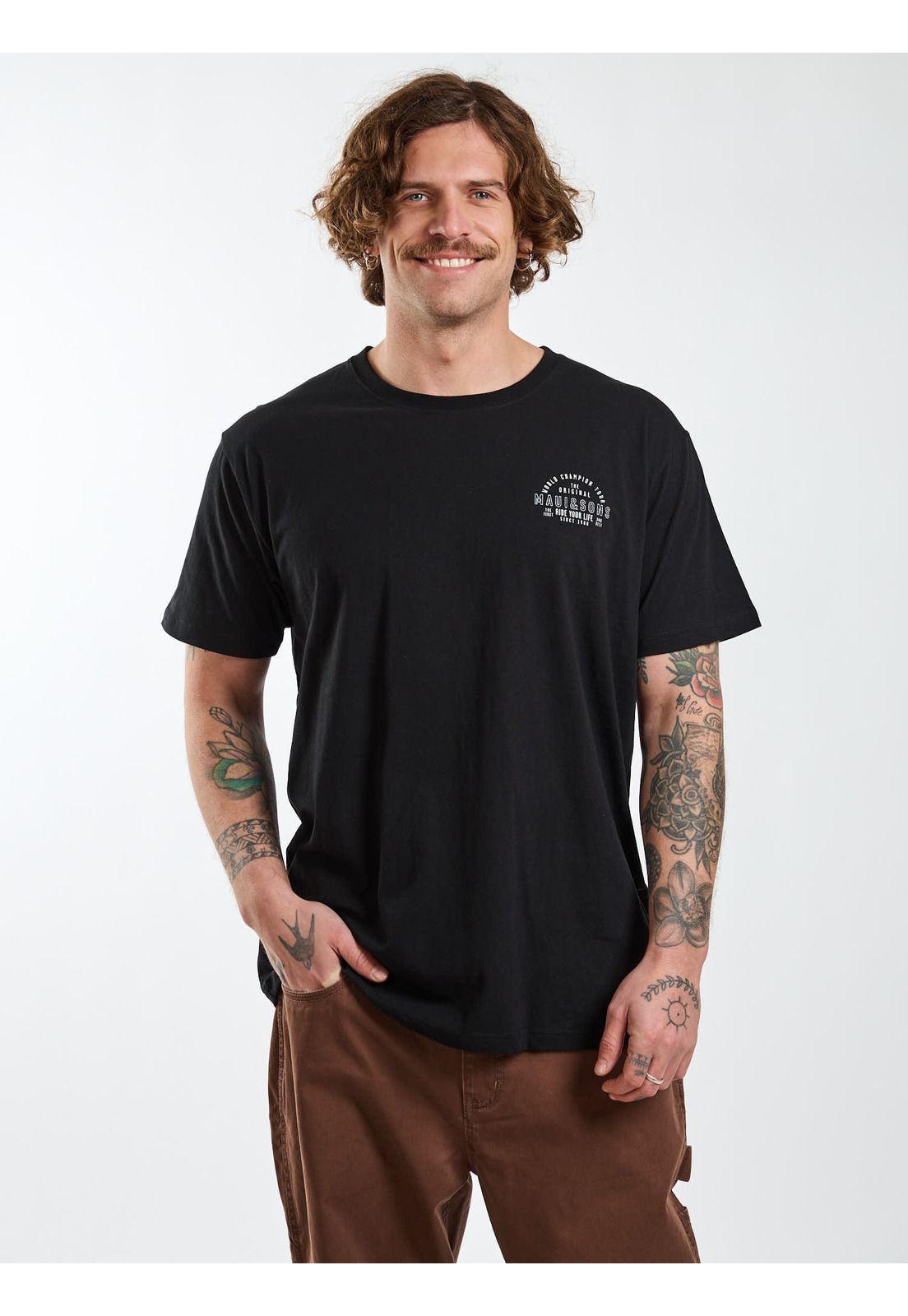 Polera MC Ride Negro Hombre Maui and Sons-6
