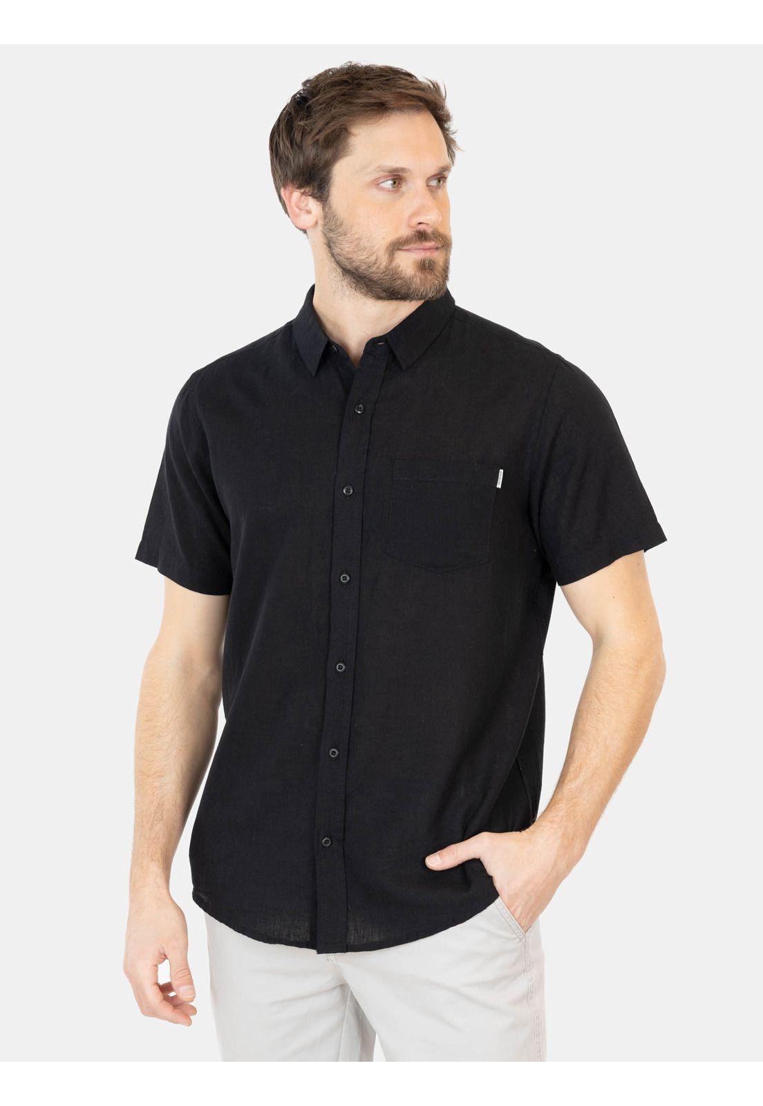 Camisa MC Kairu Negro Hombre Maui And Sons-0
