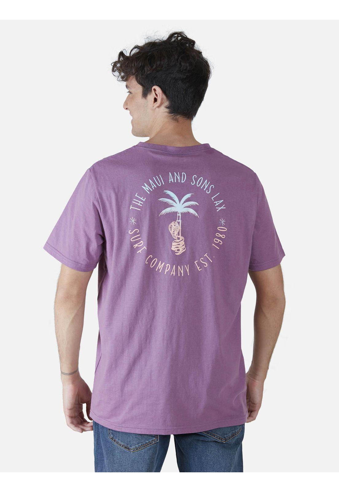 Polera MC Hombre 5P379-MV22 Burdeo Maui and Sons-1