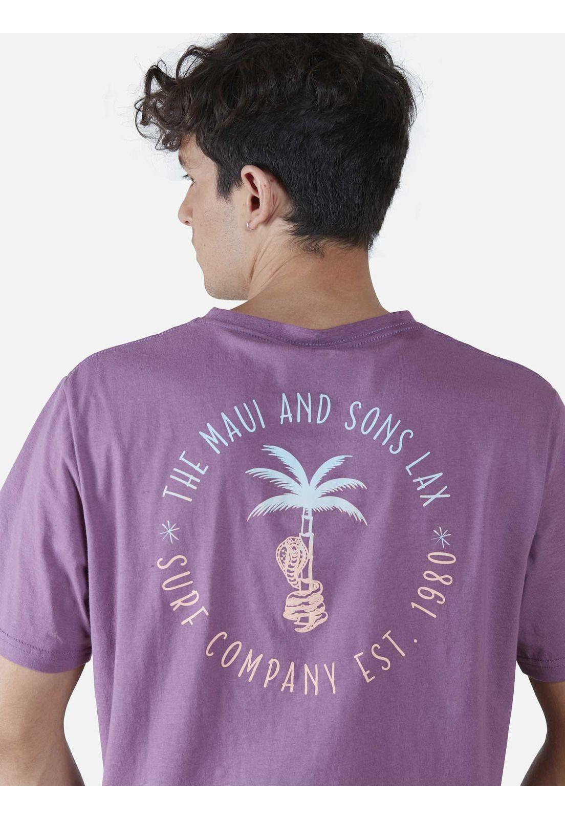 Polera MC Hombre 5P379-MV22 Burdeo Maui and Sons-2