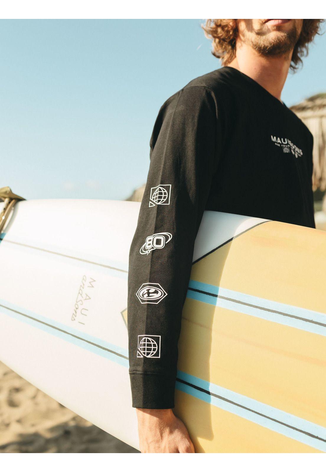 Polera ML Barding co Negro Hombre Maui And Sons-1