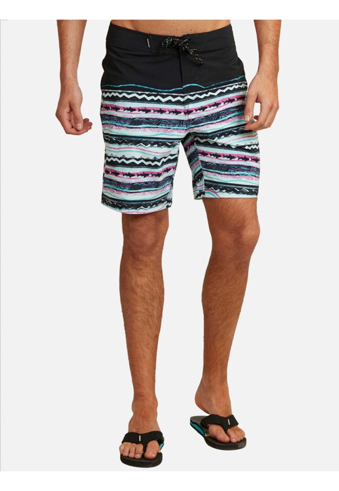 Traje De Baño Hawaiian Shark Vortex Multicolor Hombre Maui and sons-0