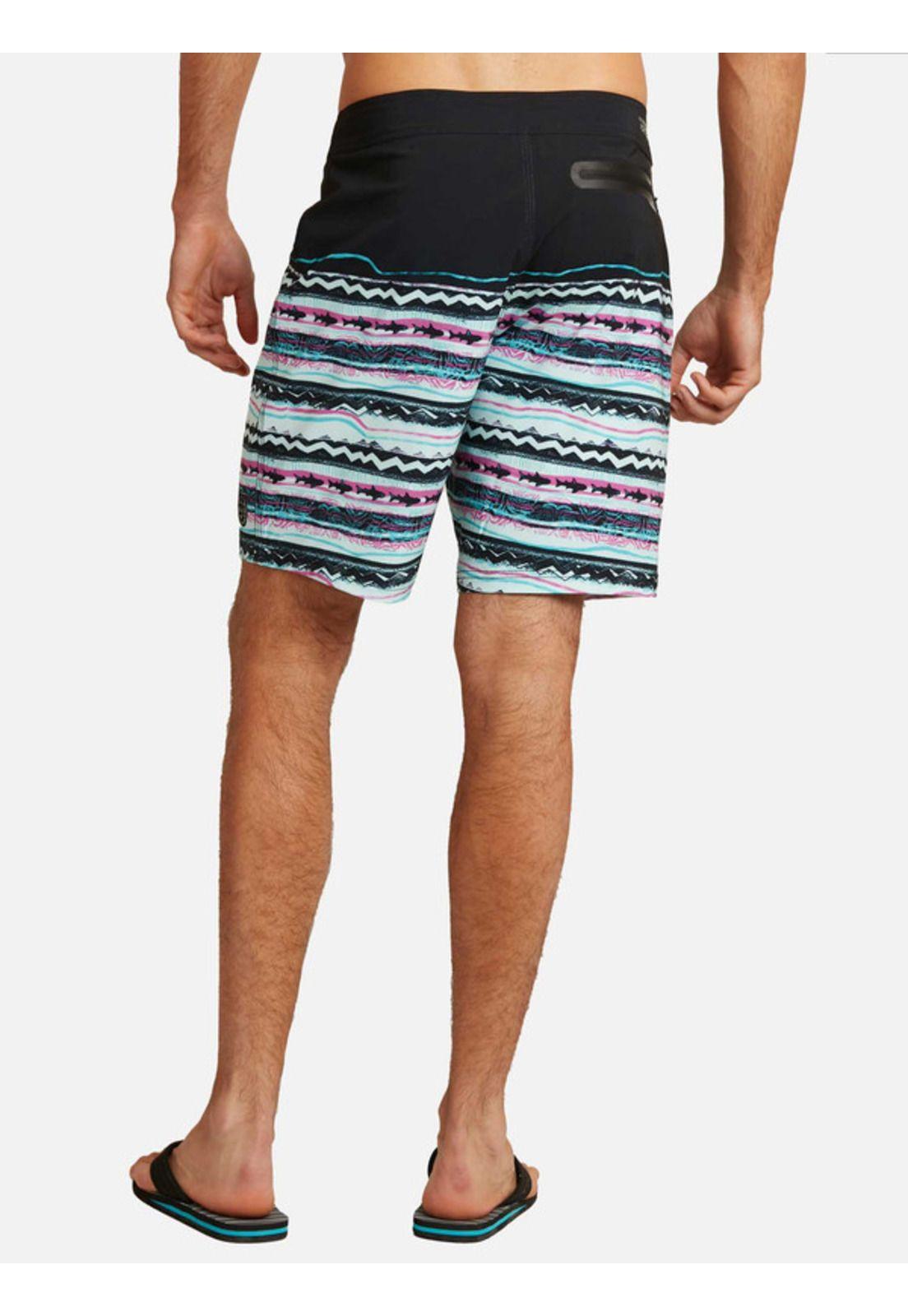 Traje De Baño Hawaiian Shark Vortex Multicolor Hombre Maui and sons-1