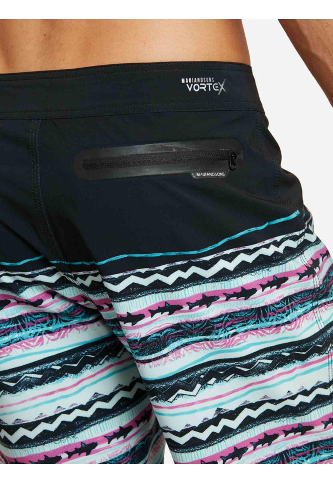 Traje De Baño Hawaiian Shark Vortex Multicolor Hombre Maui and sons-2