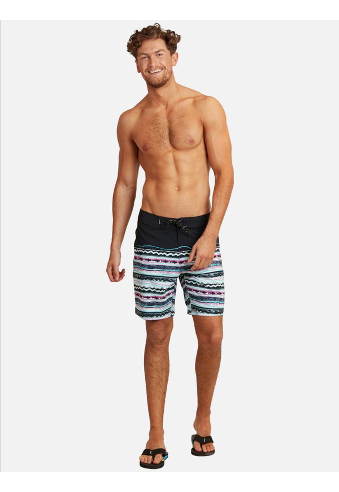 Traje De Baño Hawaiian Shark Vortex Multicolor Hombre Maui and sons-3