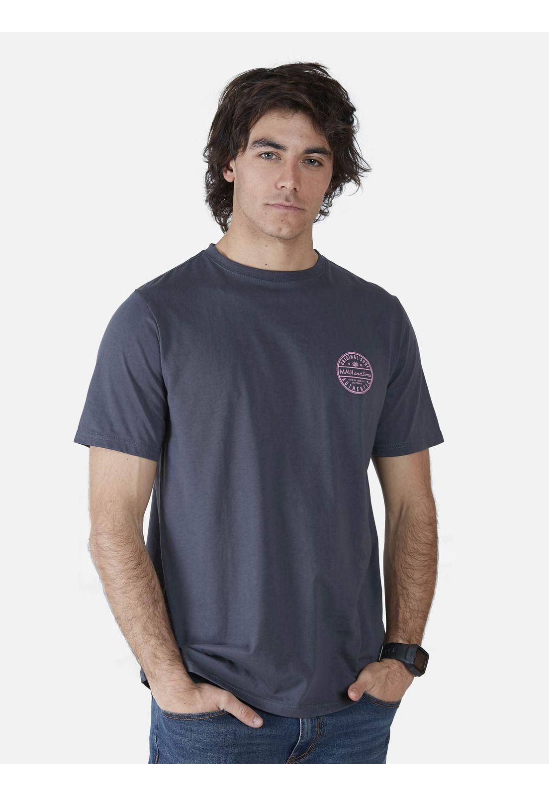 Polera  Hombre Gris Oscuro 5P356-MV22 Maui And Sons-0