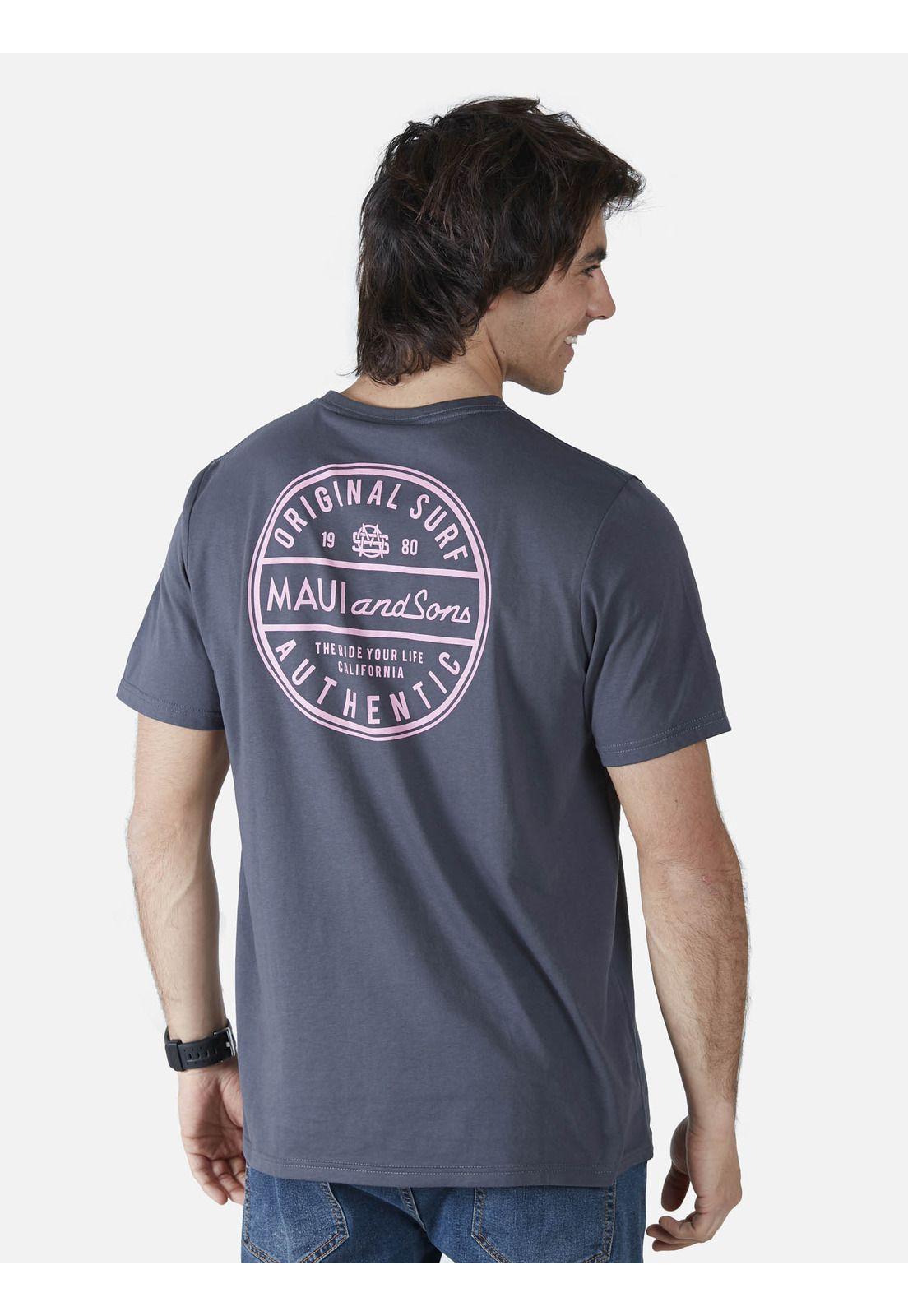 Polera  Hombre Gris Oscuro 5P356-MV22 Maui And Sons-1