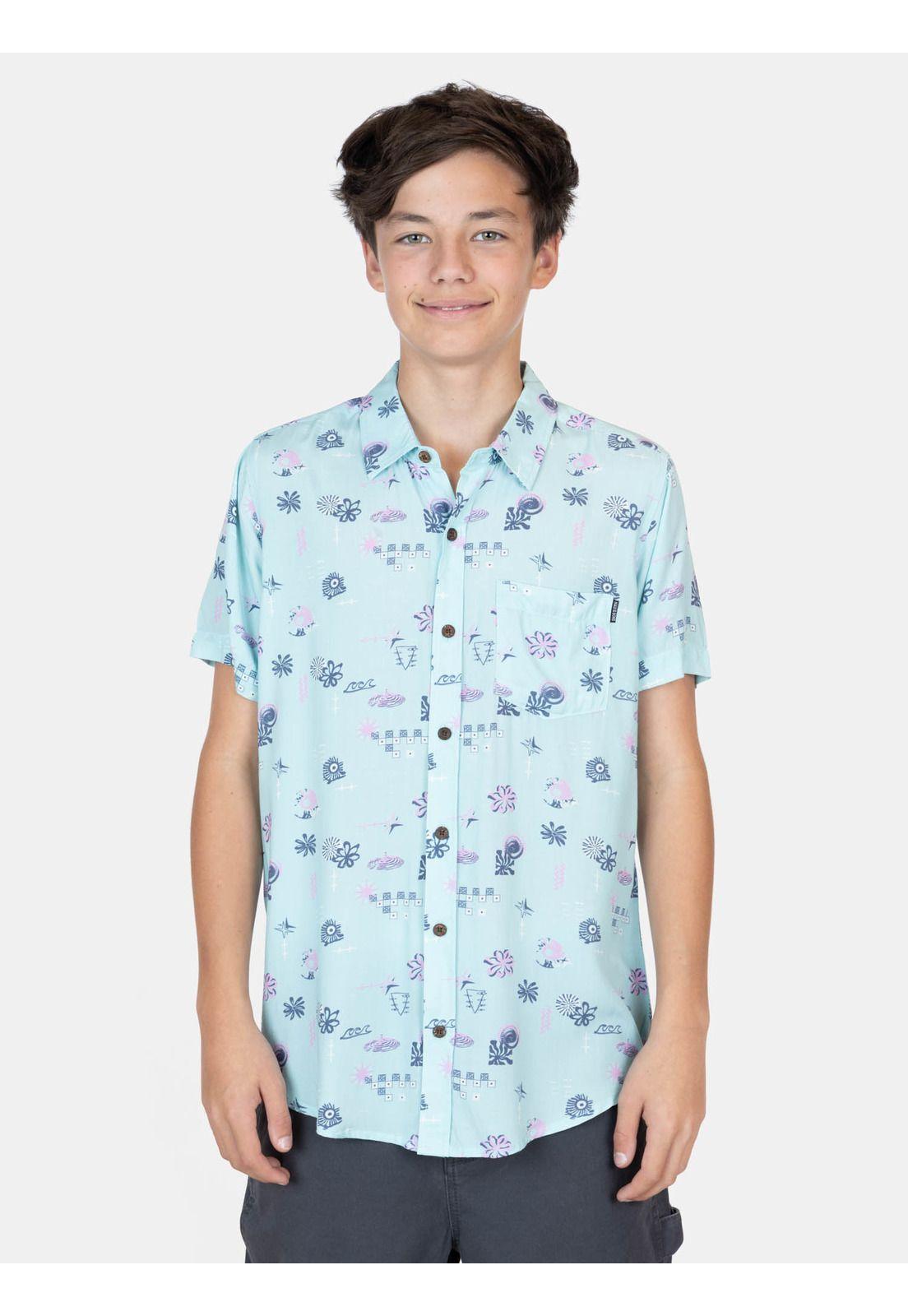 Camisa MC Kahorun Multicolor Infantil Maui And Sons-0