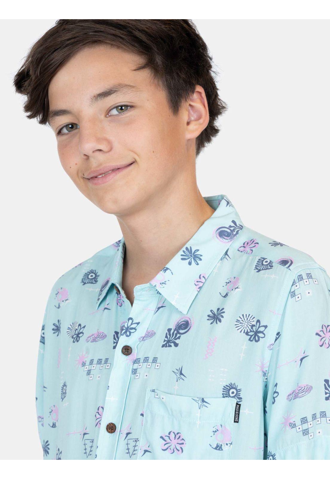 Camisa MC Kahorun Multicolor Infantil Maui And Sons-2