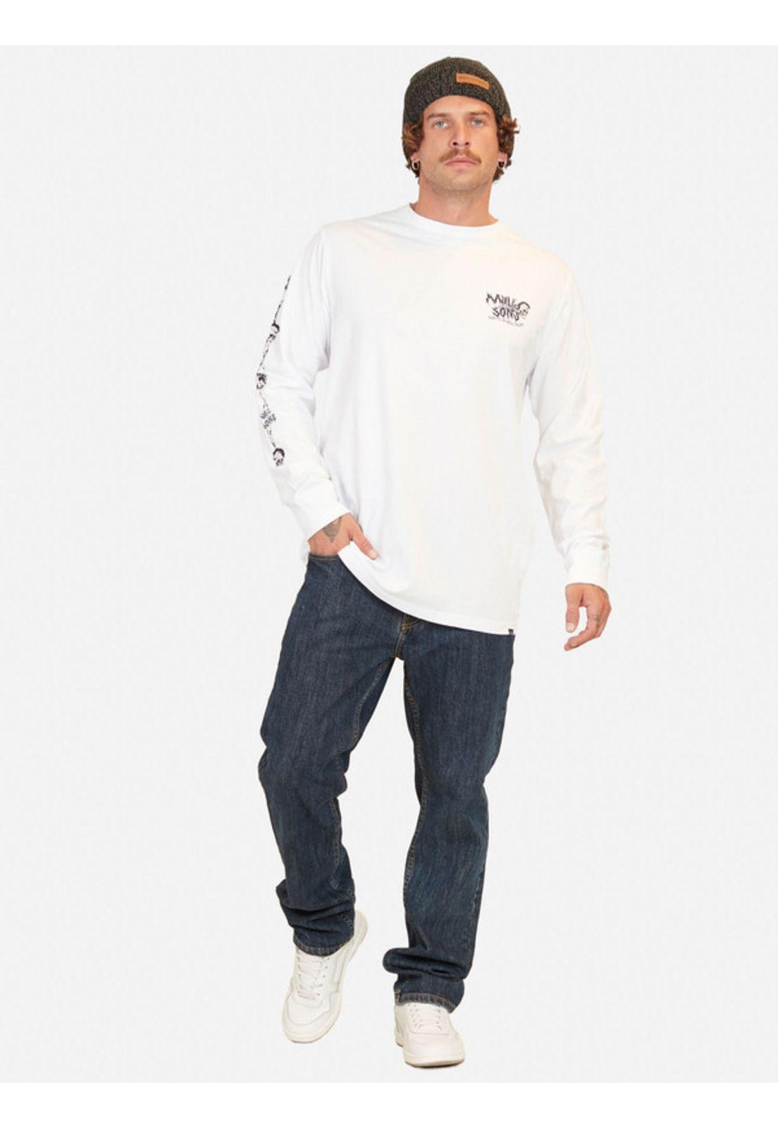 Polera Surfing On Skull Island Ls Tees Blanco Hombre Maui And Sons-3