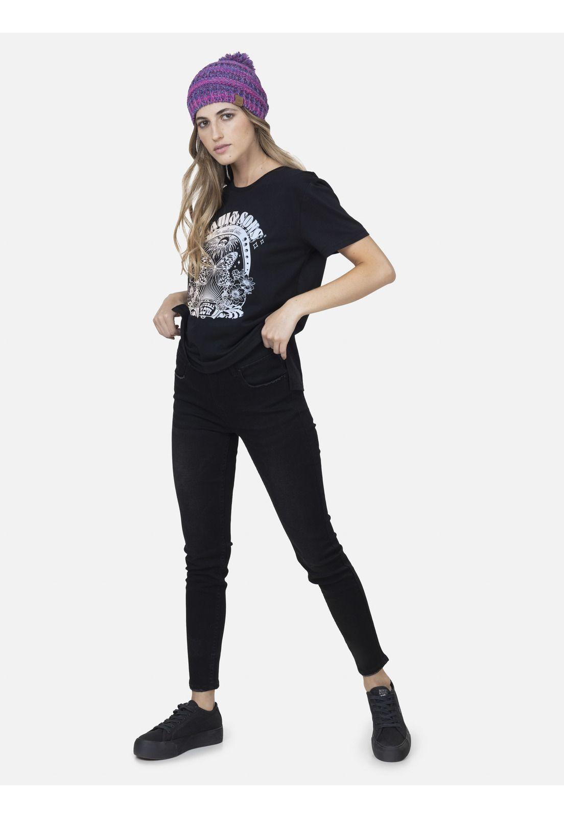 Polera Mujer NATURAL FLOW Negro Maui and Sons-3