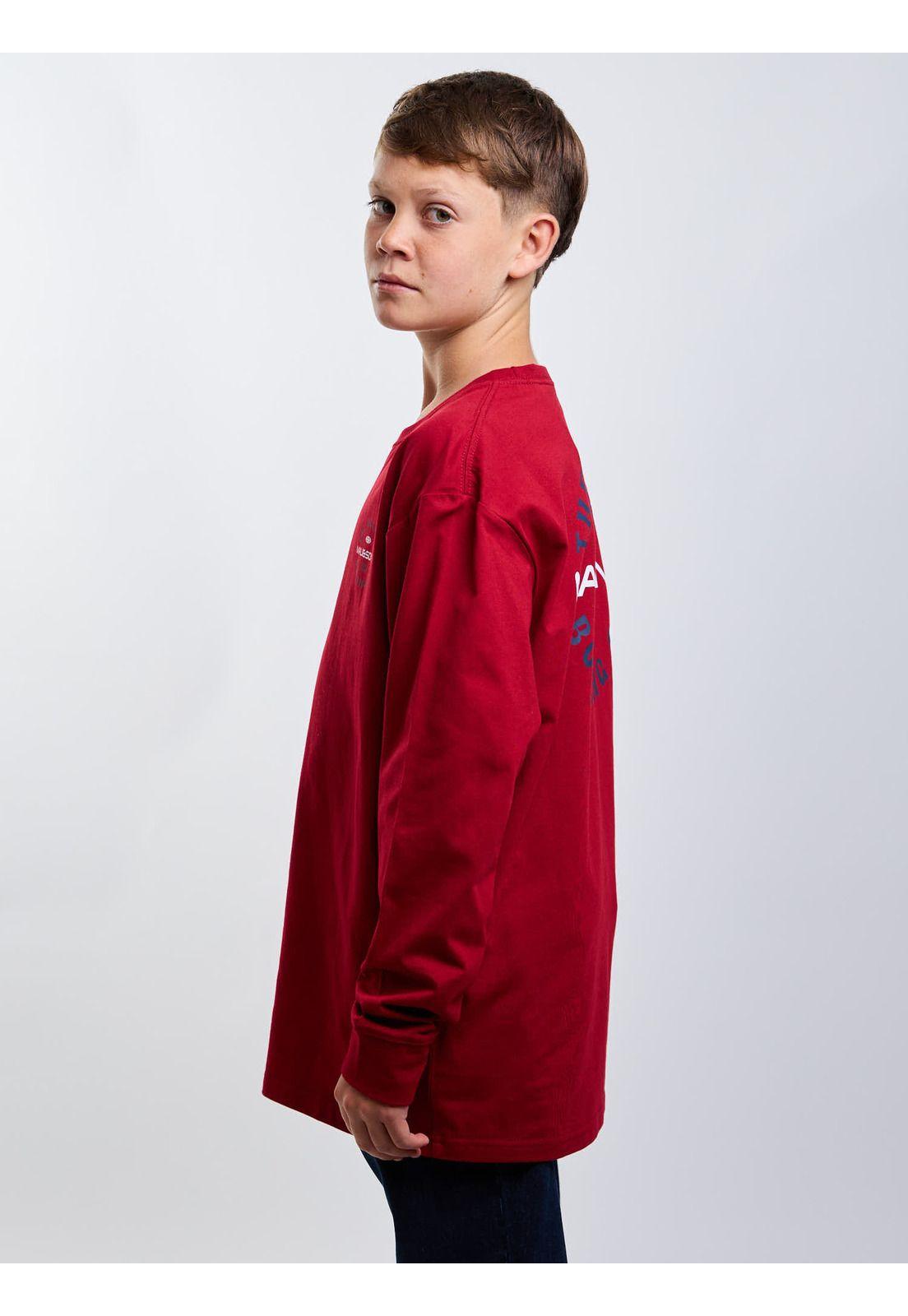 Polera ML Riptide Rojo Infantil Maui And Sons-2