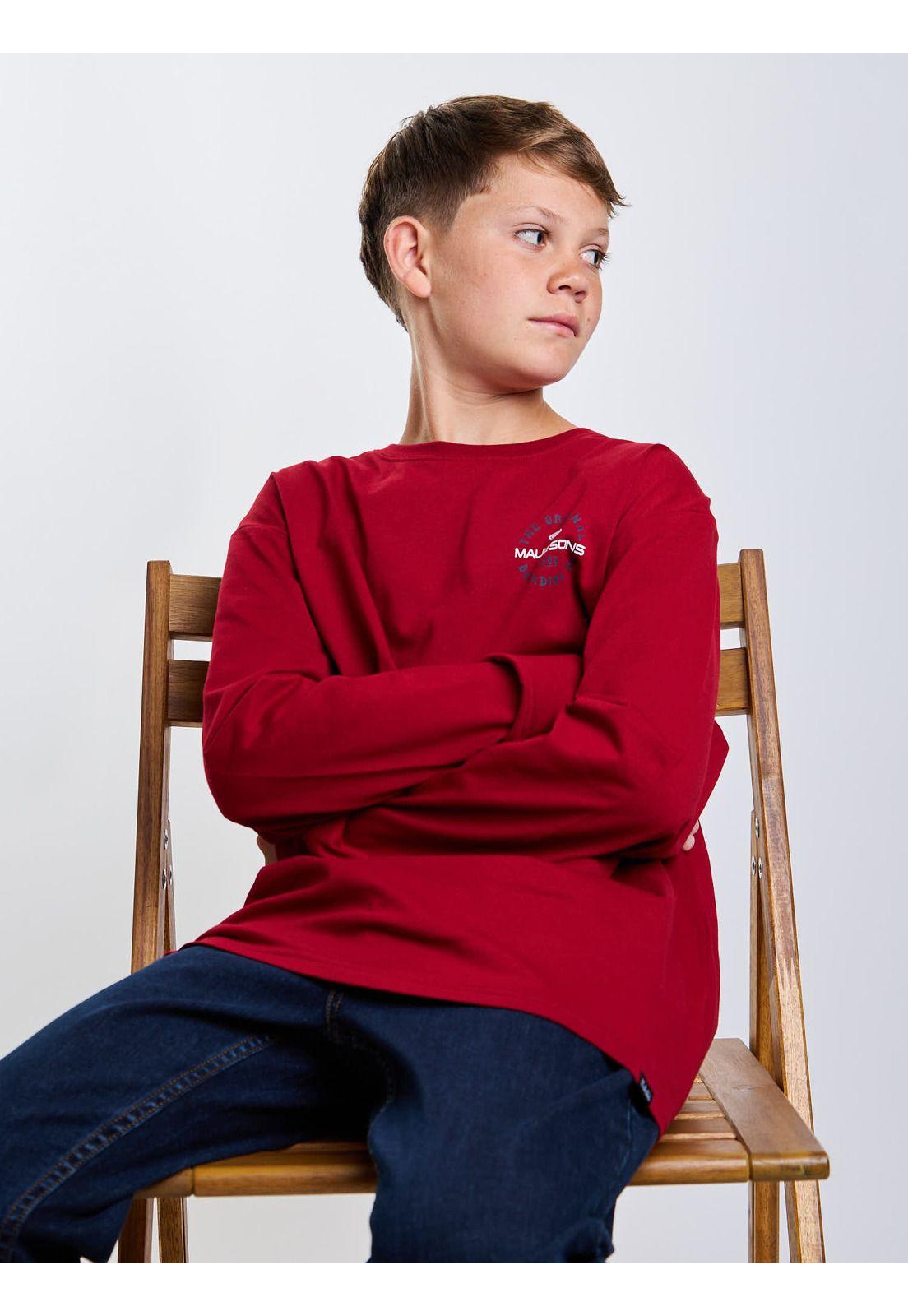 Polera ML Riptide Rojo Infantil Maui And Sons-5