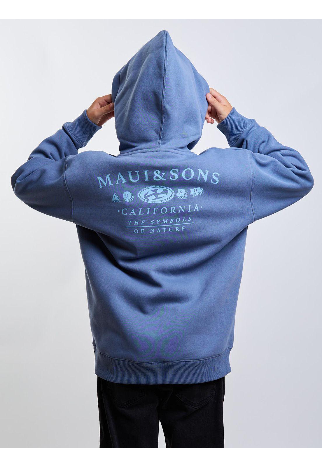 Poleron Canguro Nature Celeste Infantil Maui And Sons-1