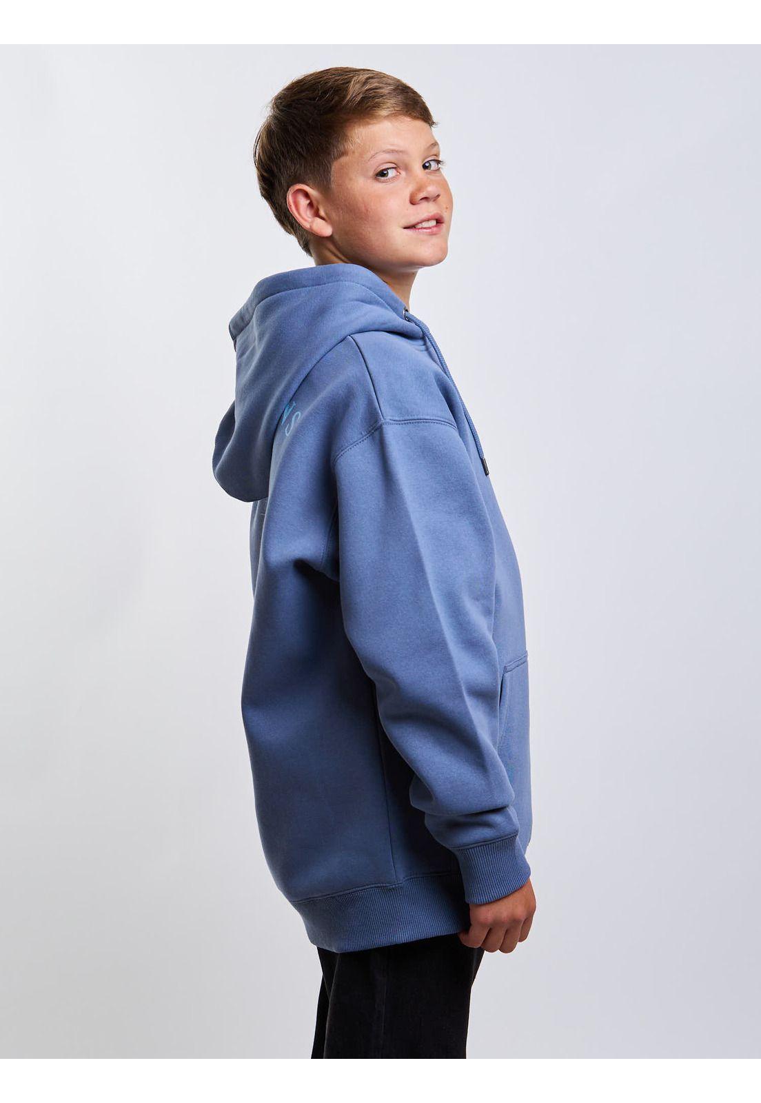 Poleron Canguro Nature Celeste Infantil Maui And Sons-2