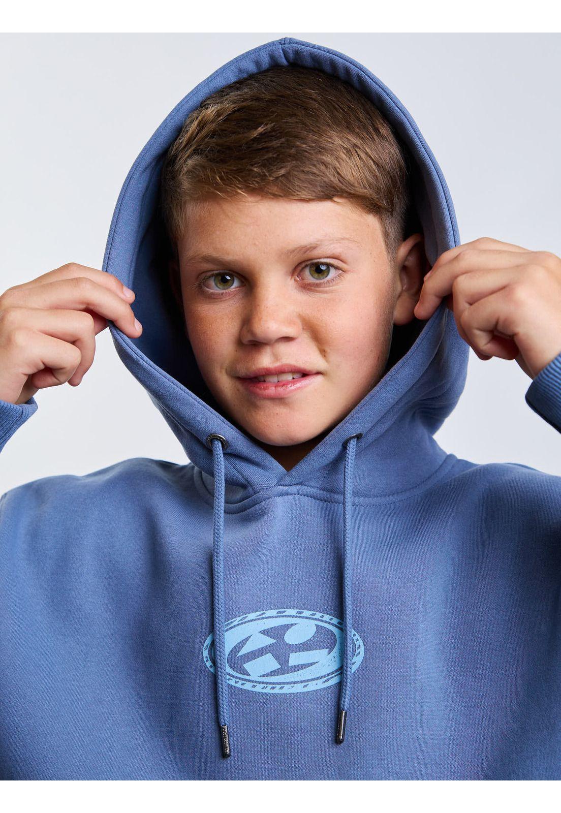 Poleron Canguro Nature Celeste Infantil Maui And Sons-3