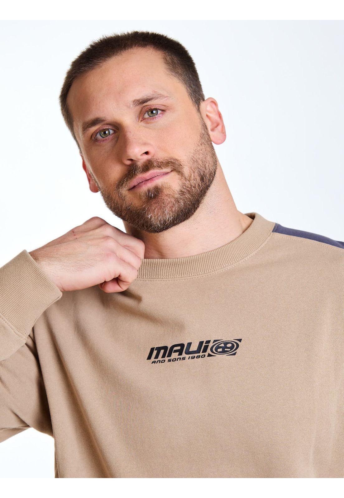 Poleron CR Highway Beige Hombre Maui and Sons-3