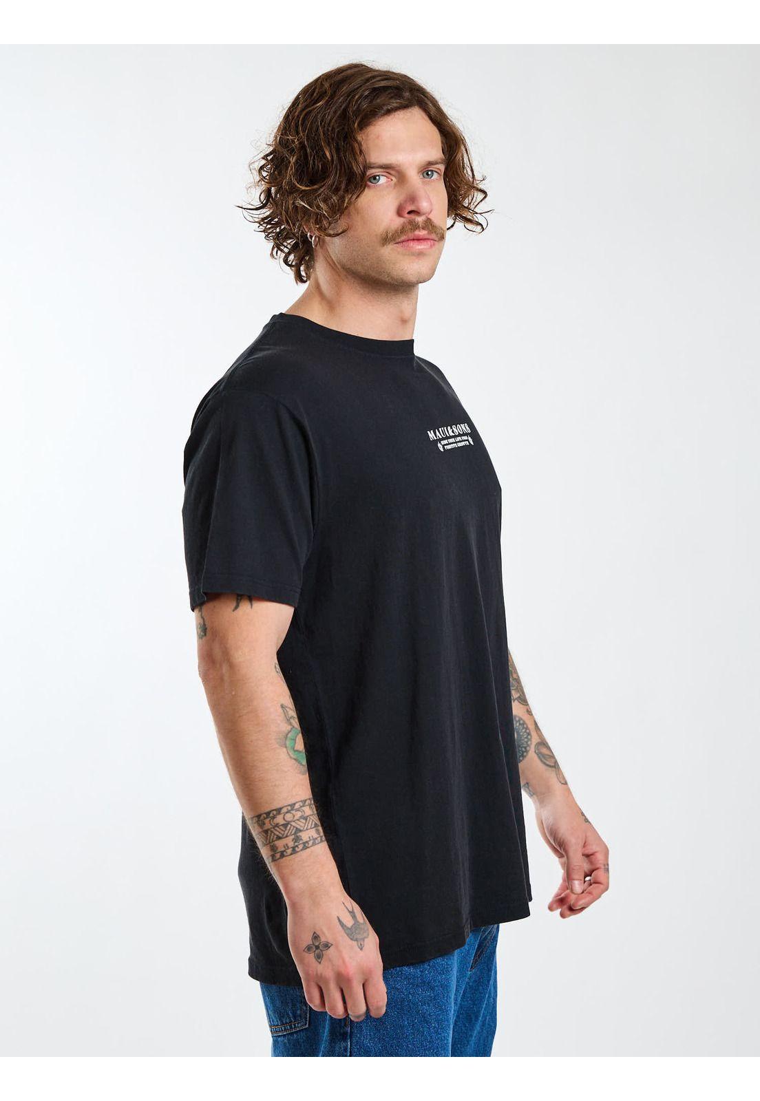 Polera MC Retro Fade Negro Hombre Maui and Sons-2