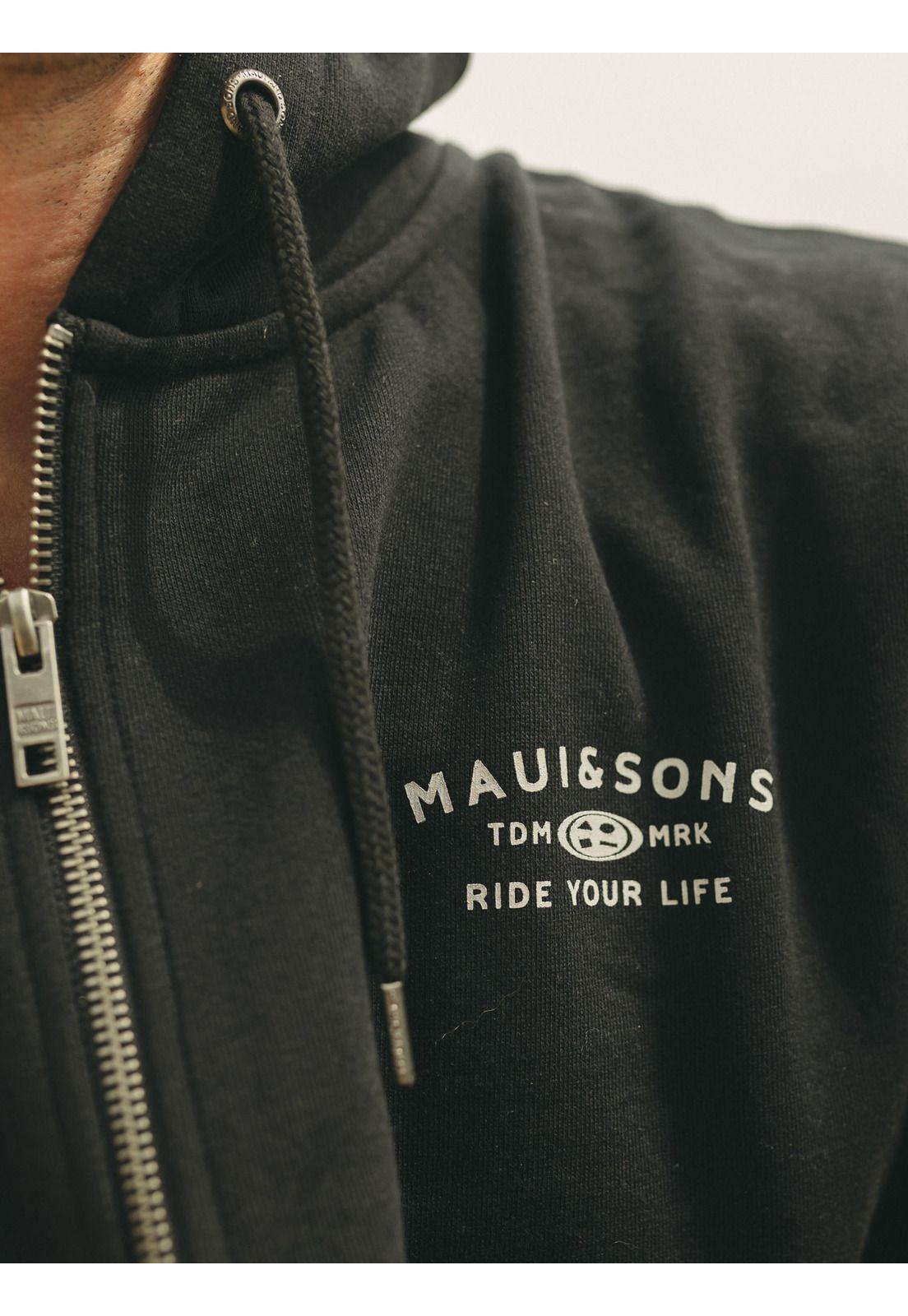 Poleron FZ Seava Negro Hombre Maui And Sons-2