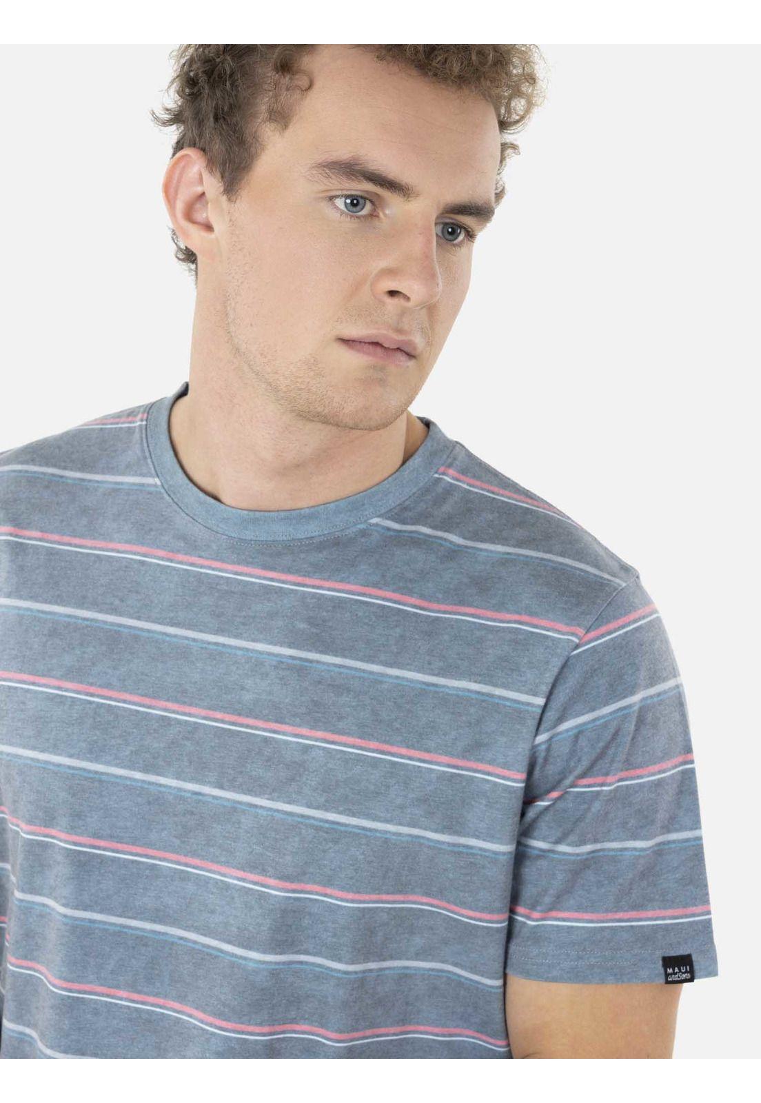 Polera THE BRIDGE STRIKE SS TEE Hombre Gris Maui and Sons-2