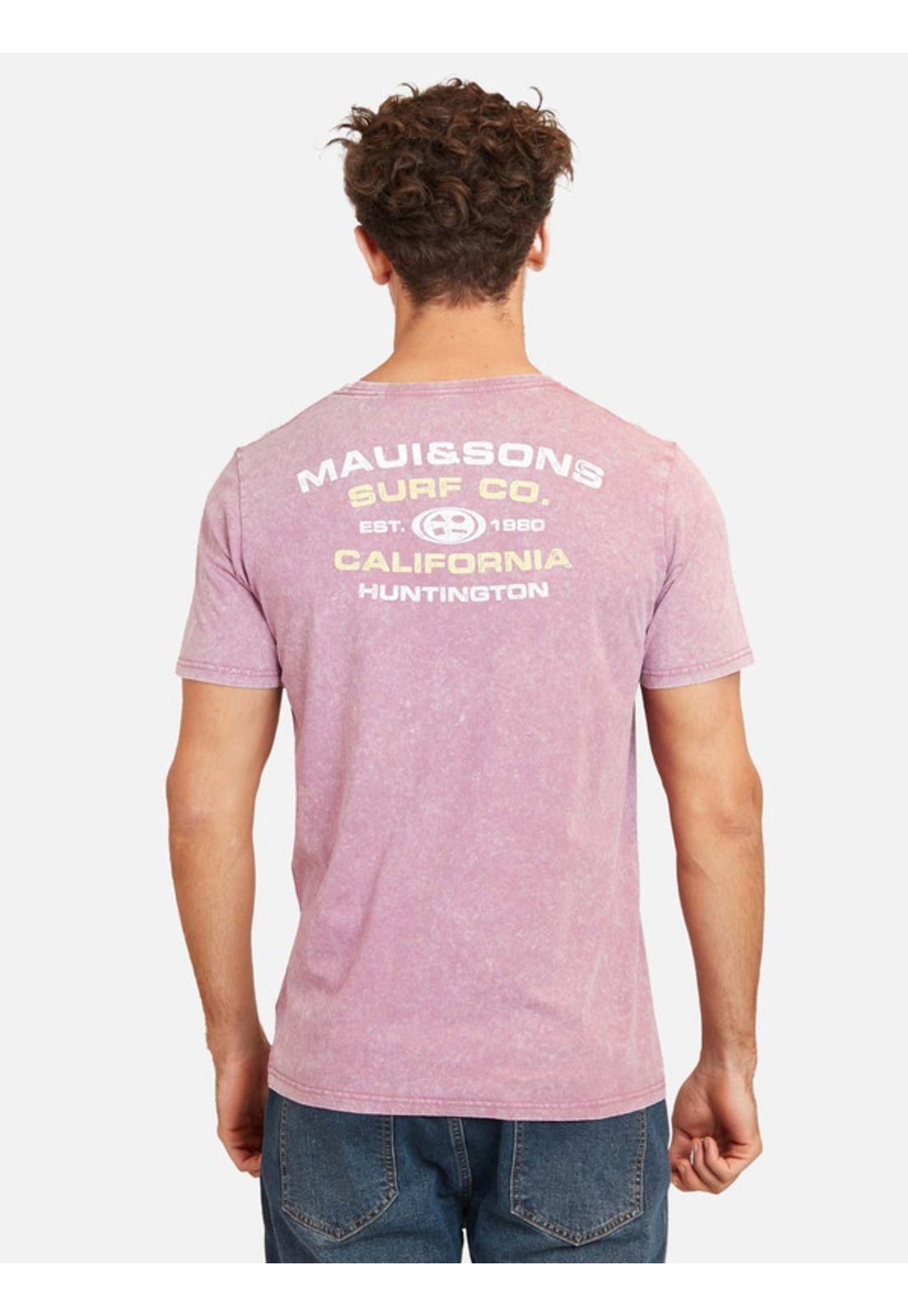 Polera Huntington Sst Hombre Burdeo Maui And Sons-1