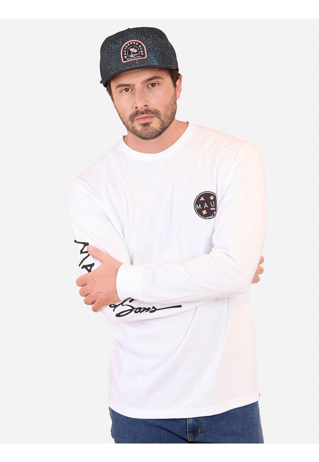 Polera ML Seaside Serenity Hombre Blanco Maui And Sons-0