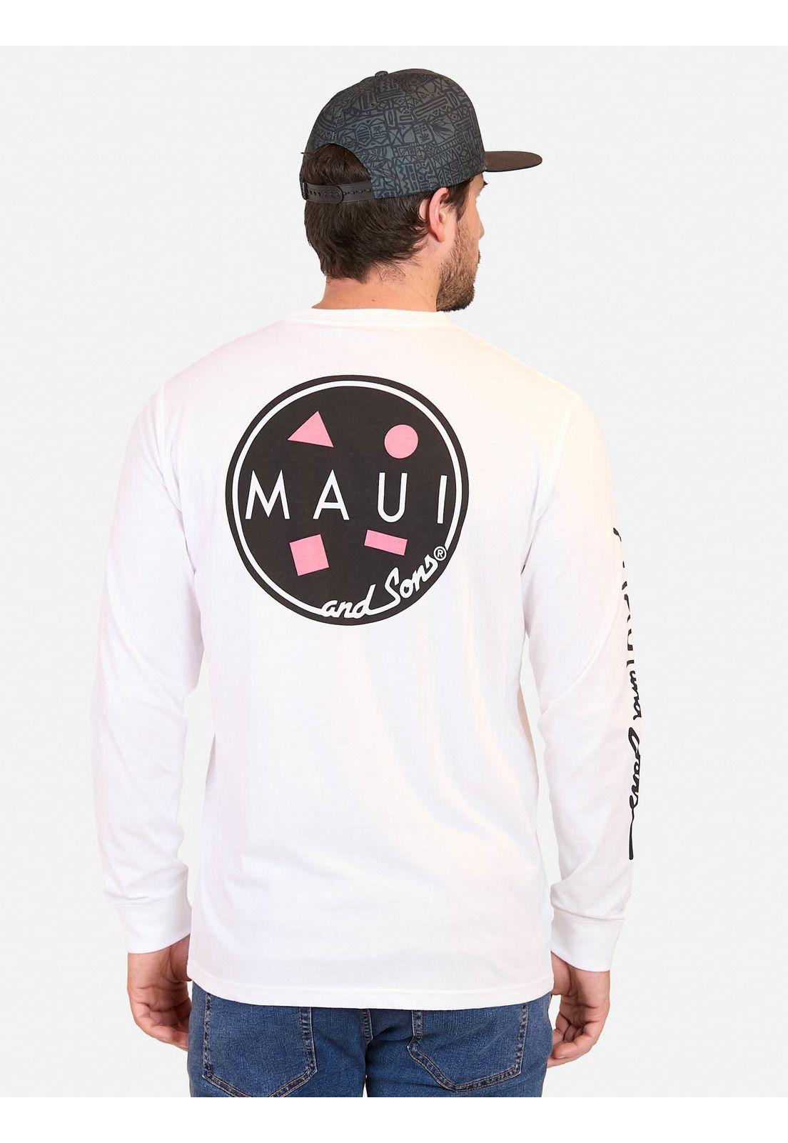 Polera ML Seaside Serenity Hombre Blanco Maui And Sons-1