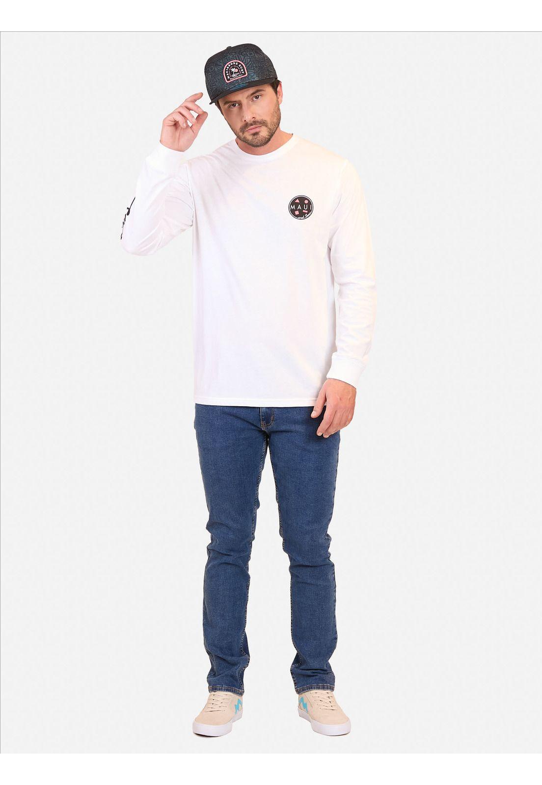 Polera ML Seaside Serenity Hombre Blanco Maui And Sons-3