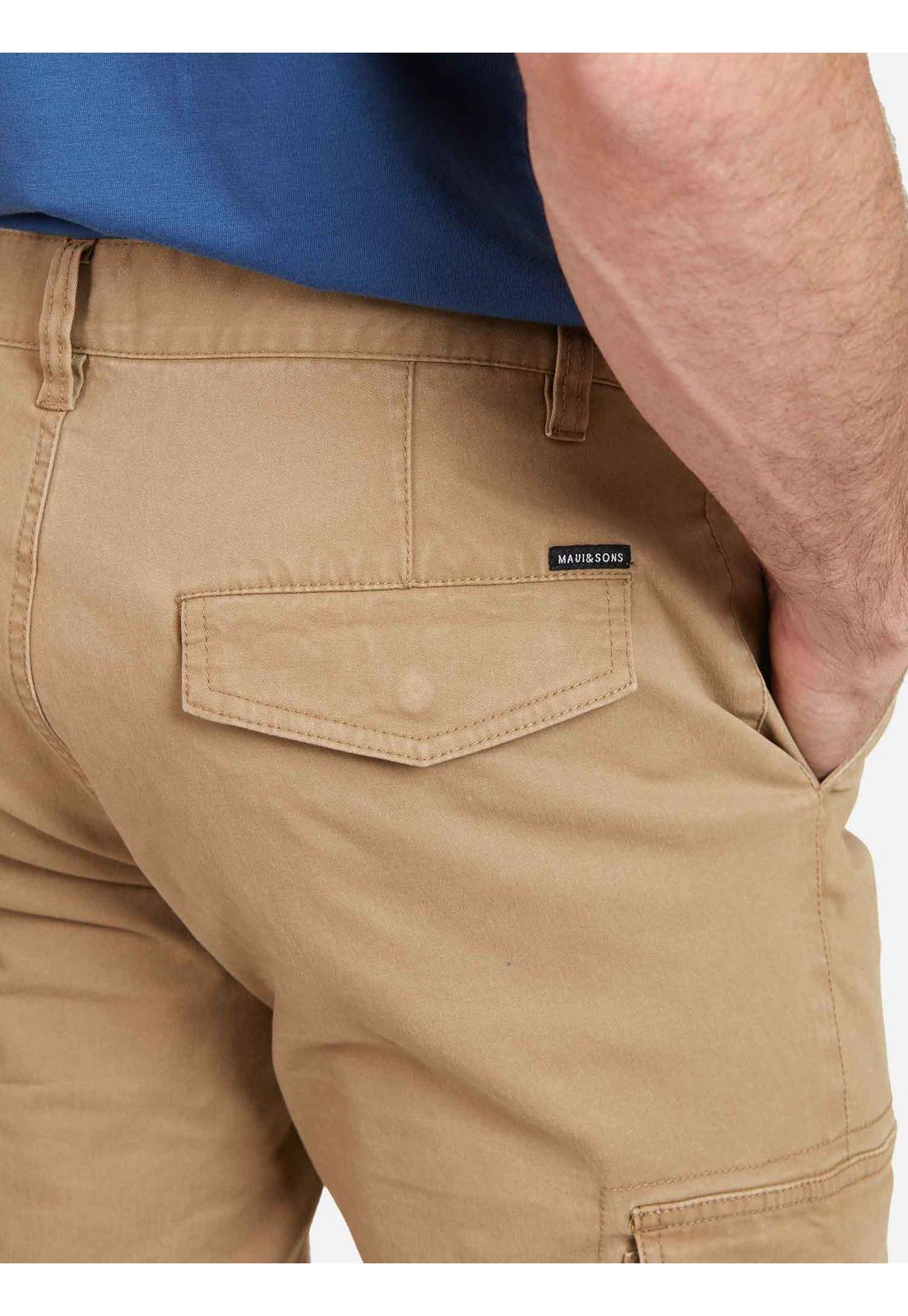 Pantalon Chino Cargo Skinny Hombre Café Maui And Sons-2