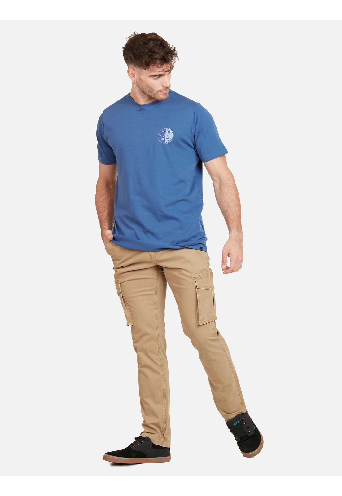 Pantalon Chino Cargo Skinny Hombre Café Maui And Sons-3