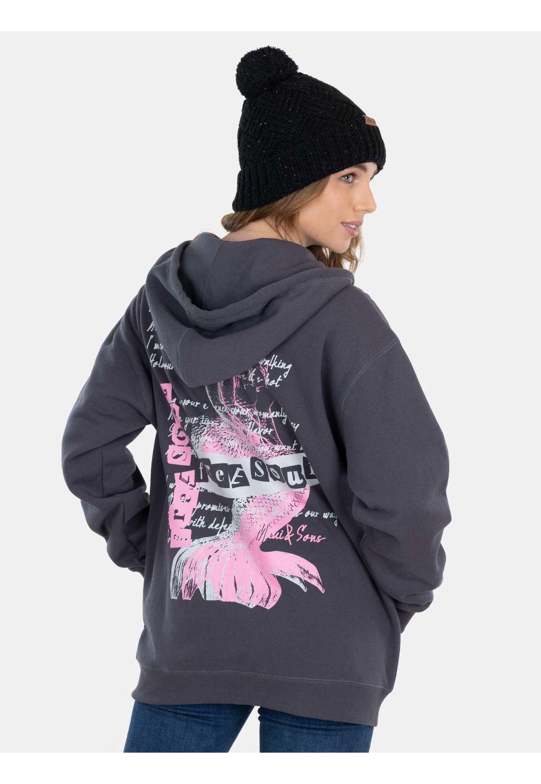 Poleron Eternal Sea Fz Gris Mujer Maui And Sons-1