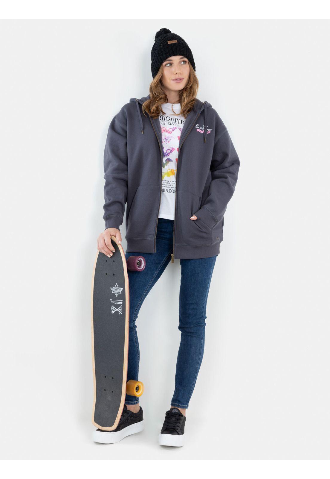 Poleron Eternal Sea Fz Gris Mujer Maui And Sons-3