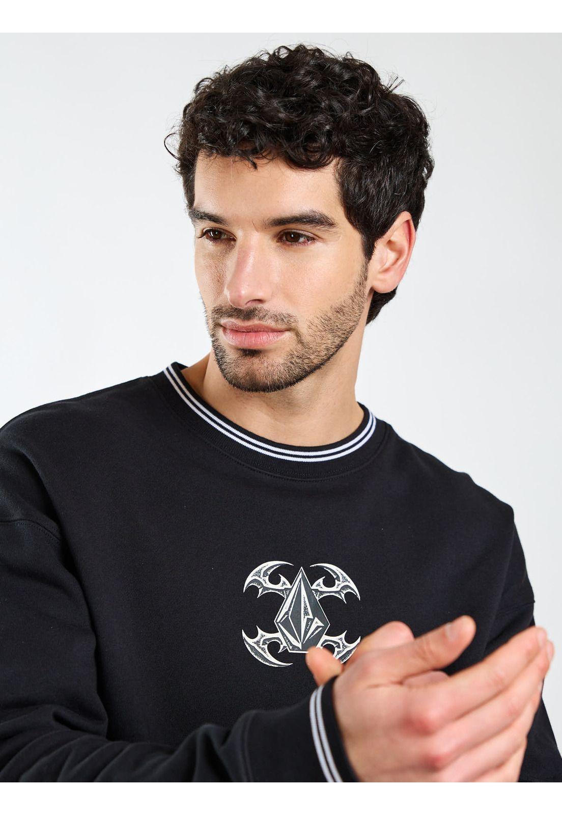 Poleron CR Drift Negro Hombre Volcom-3