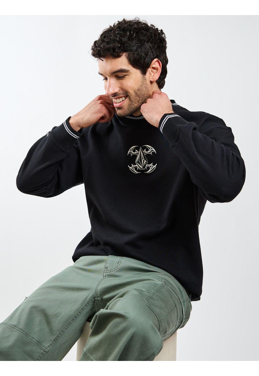 Poleron CR Drift Negro Hombre Volcom-7