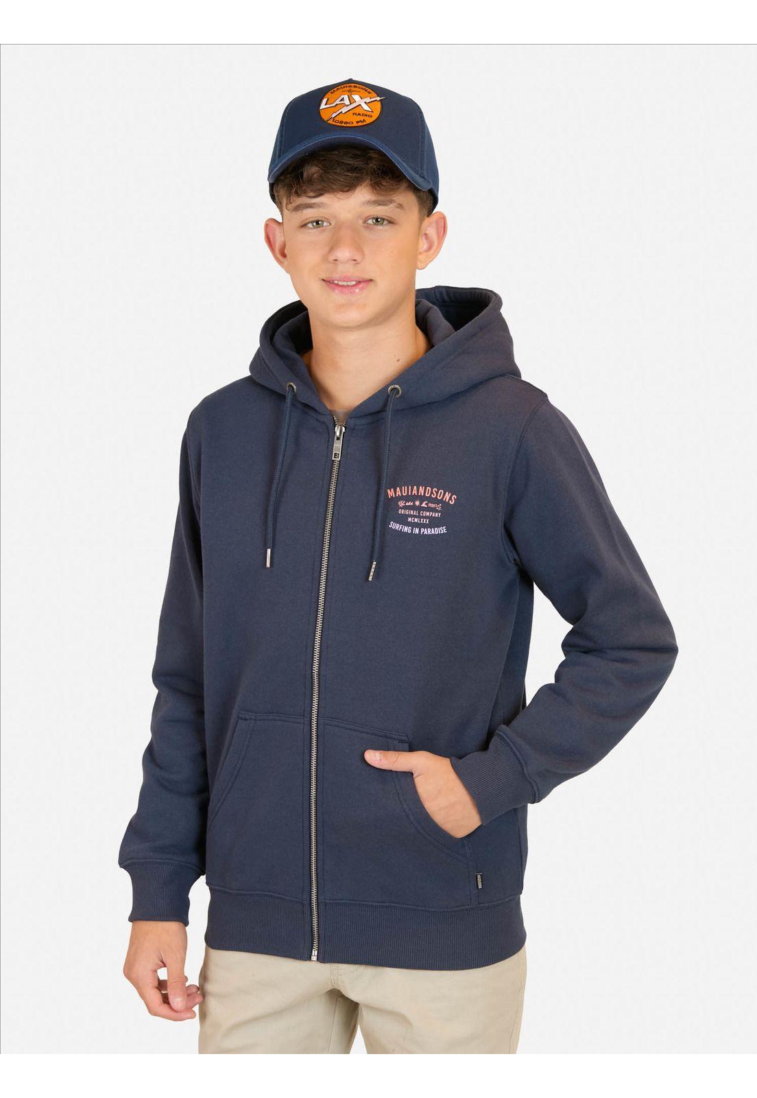 Poleron FZ Hang Azul Infantil Maui And Sons-0