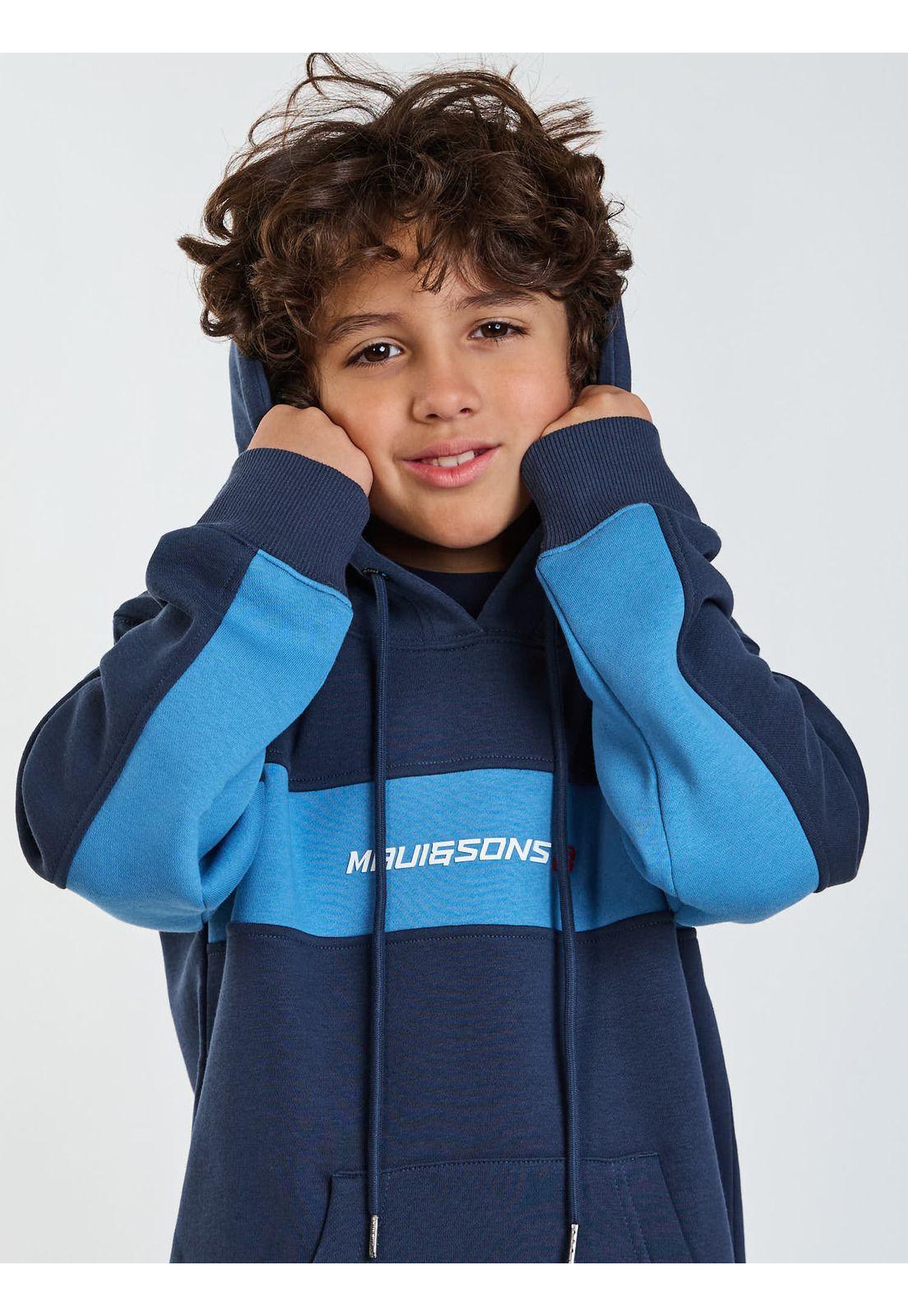 Poleron Canguro Soul Azul Infantil Maui and Sons-3
