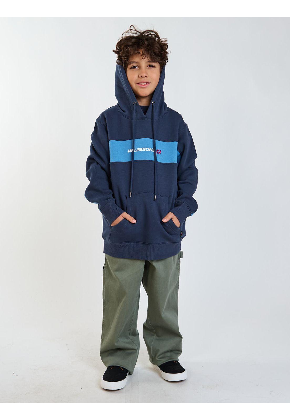 Poleron Canguro Soul Azul Infantil Maui and Sons-6