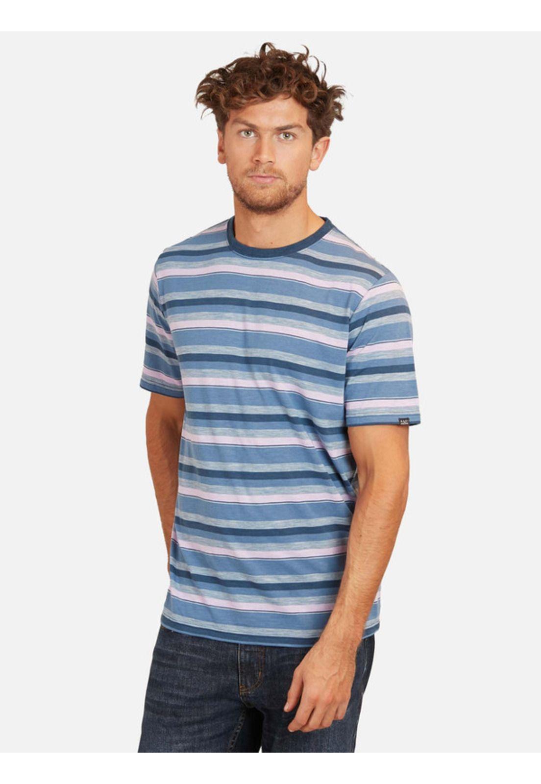 Polera Striped Drop Block Tee Hombre Multicolor Maui And Sons-0