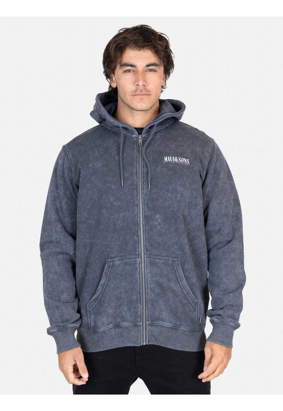 Poleron FZ Coral Gris Hombre Maui And Sons-0
