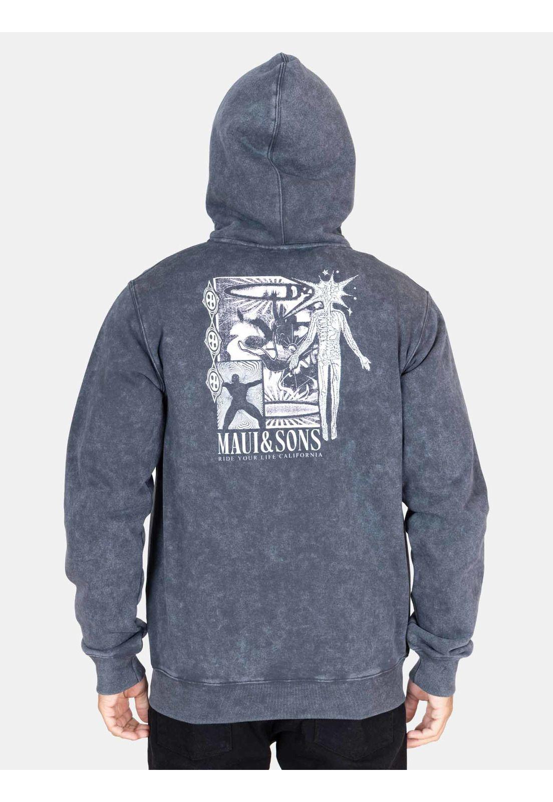 Poleron FZ Coral Gris Hombre Maui And Sons-1