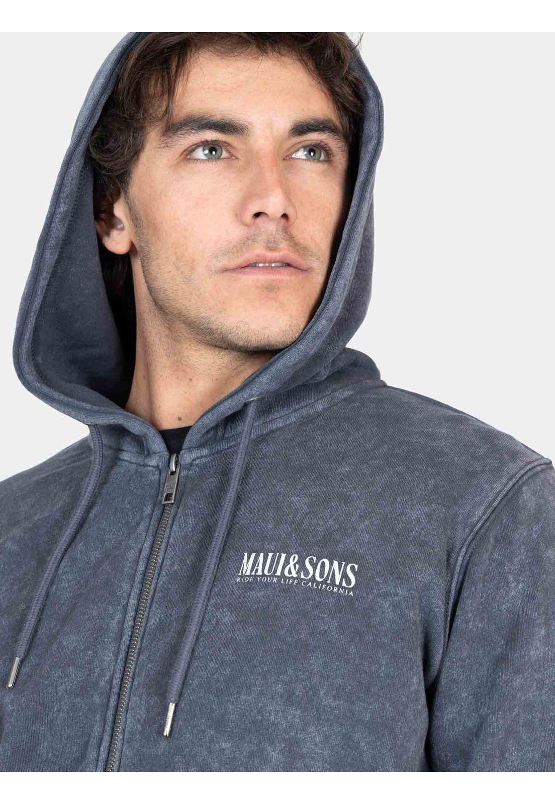 Poleron FZ Coral Gris Hombre Maui And Sons-2