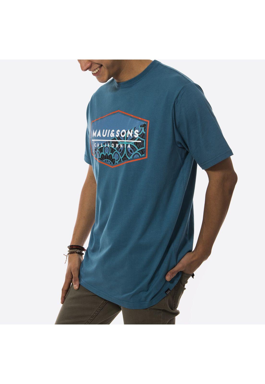 Polera M/C Hombre Azul Maui and Sons 5P292-MV19-2