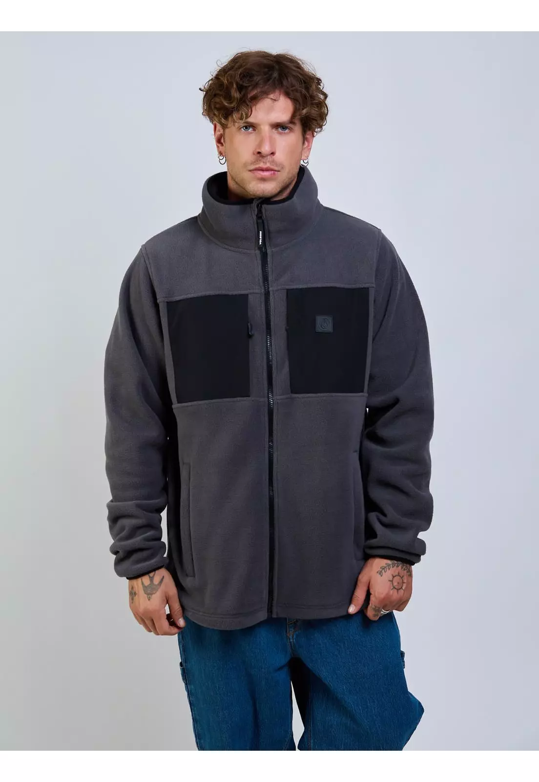 Poleron Polar Deep Seal Gris Hombre Volcom-0