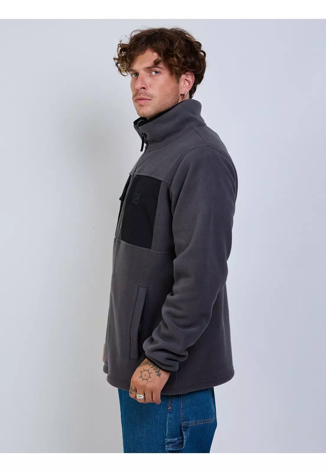 Poleron Polar Deep Seal Gris Hombre Volcom-2