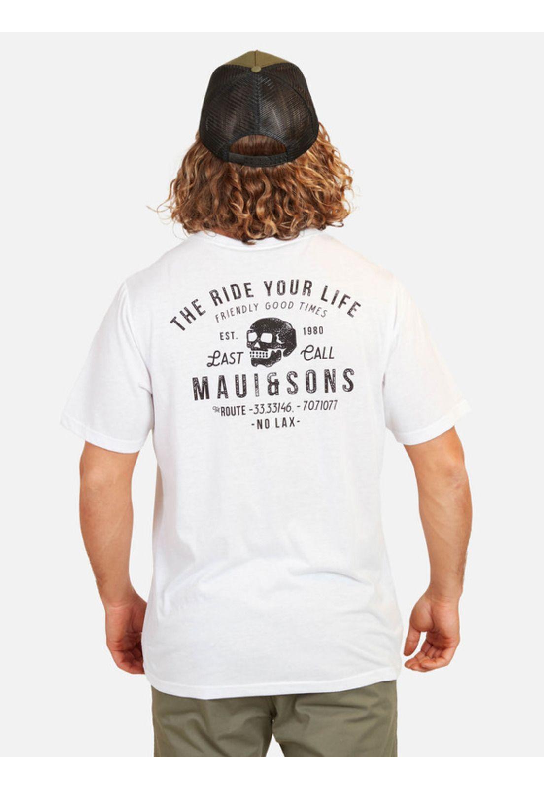 Polera Good Times Ss Tee Hombre Blanco Maui And Sons-1